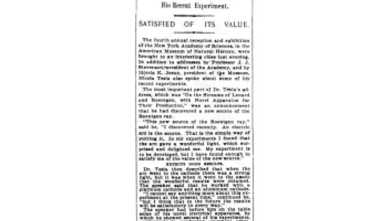 Preview of Tesla Tells of His Discovery article