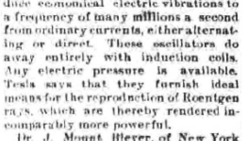 Preview of New Discovery by Tesla article