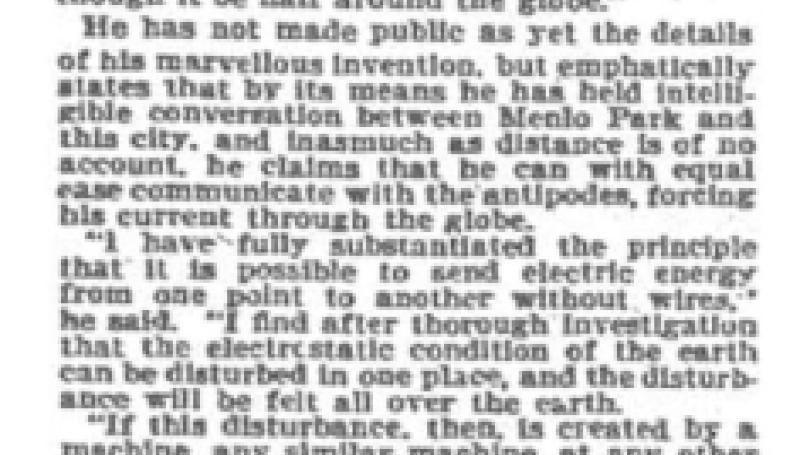 Preview of To Telegraph Through Earth article