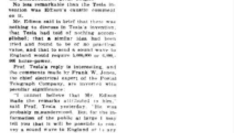 Preview of Scientists Doubt Tesla article