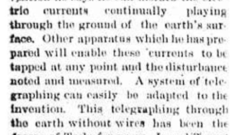 Preview of To Telegraph Around the World Without Wires article