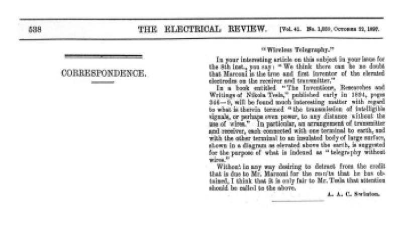 Preview of Wireless Telegraphy - Commentary article