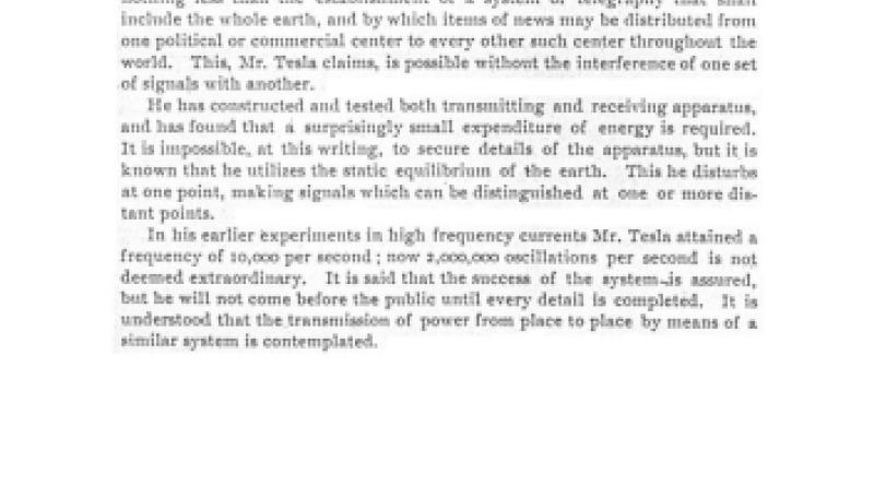 Preview of Telegraphy Without Wires article