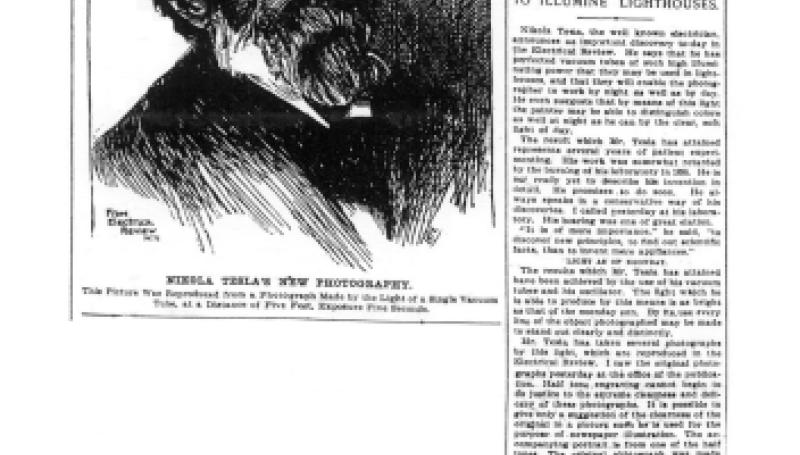 Preview of Equal to Sunlight - Nikola Tesla's New Photography article