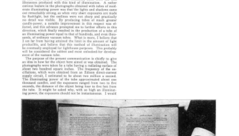 Preview of The Use of Vacuum-tube Lighting in Photography article