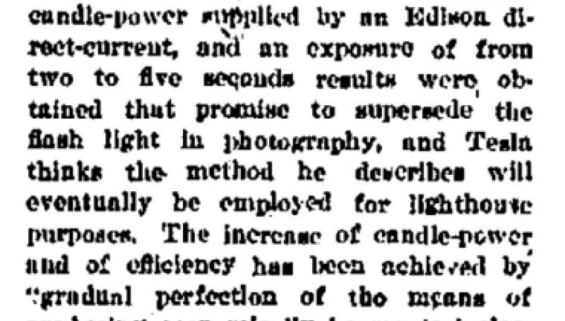 Preview of Tesla's Advance in Vacuum-Tube Illumination article