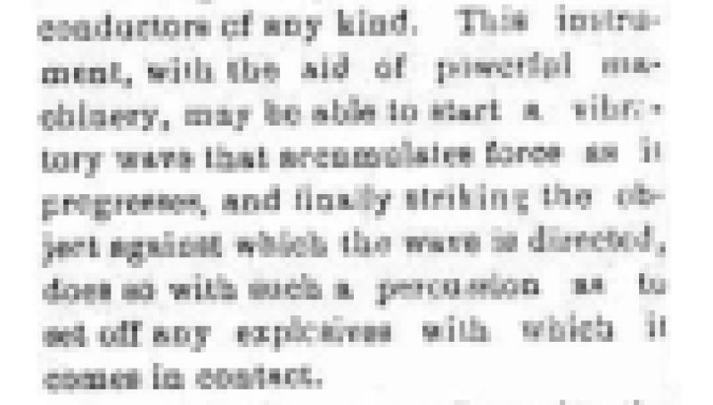 Preview of Scheme of Death - Now Begin Invented for United States by Nikola Tesla article