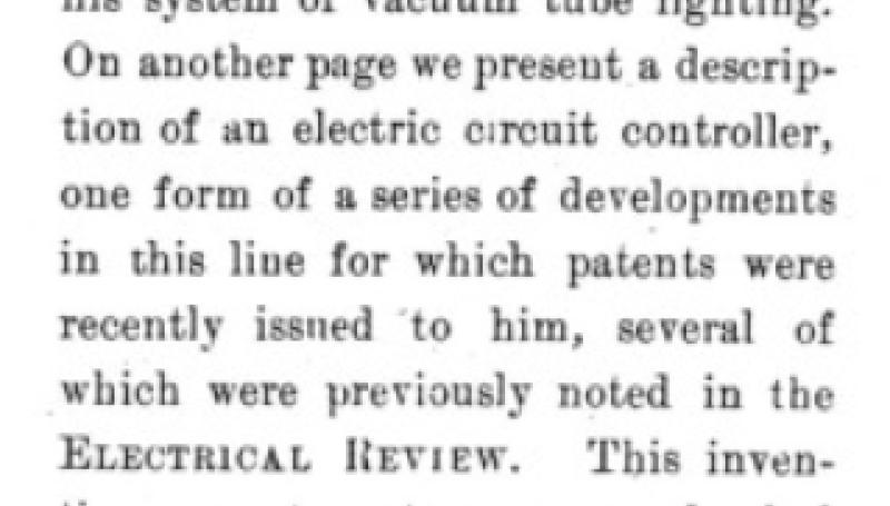 Preview of Mr. Tesla's New Circuit Controller article
