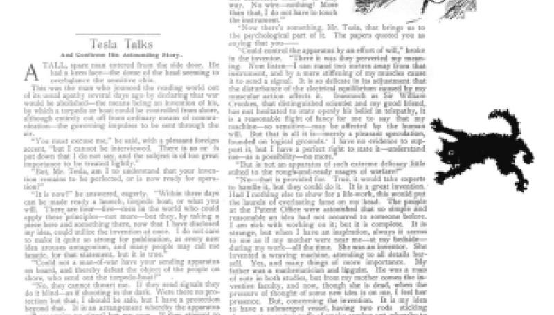 Preview of Tesla Talks and Confirms His Astounding Story article