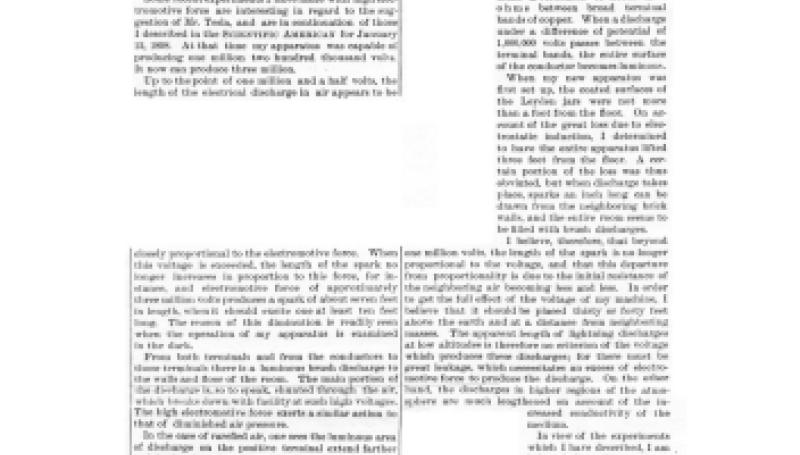 Preview of Transmission of Power Through the Air Without Wires article