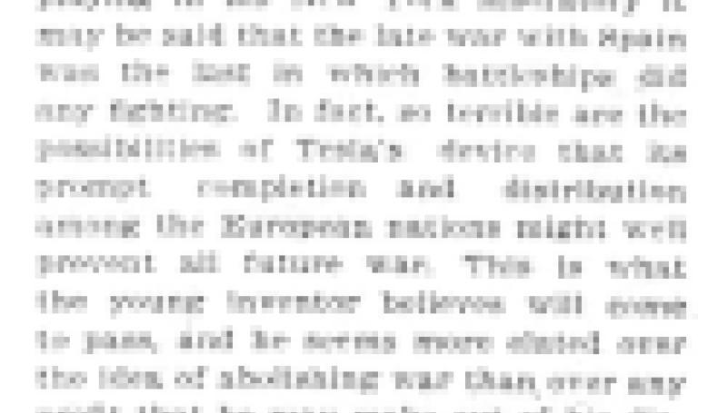 Preview of Tesla's Startling Invention article