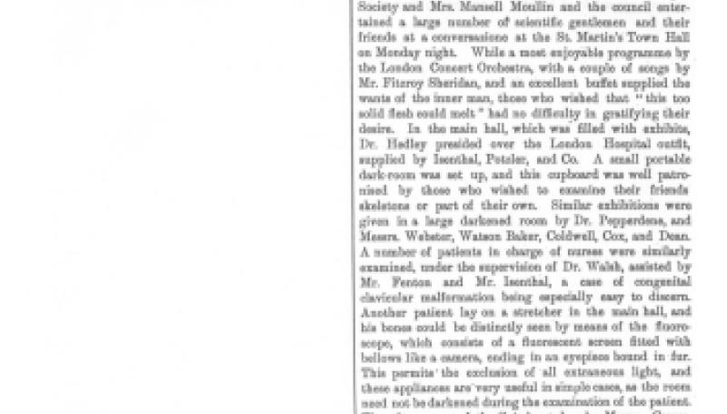 Preview of Rontgen Society article