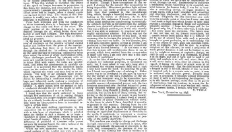 Preview of Transmission of Power Through the Air Without Wires article