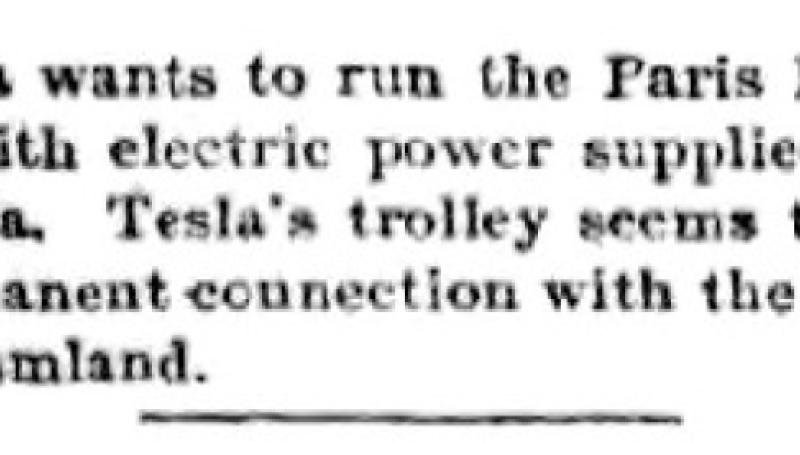 Preview of Tesla Wants to Run the Paris Exhibition article