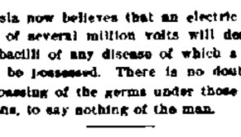 Preview of Tesla Believes Electric Current Will Cure Any Disease article