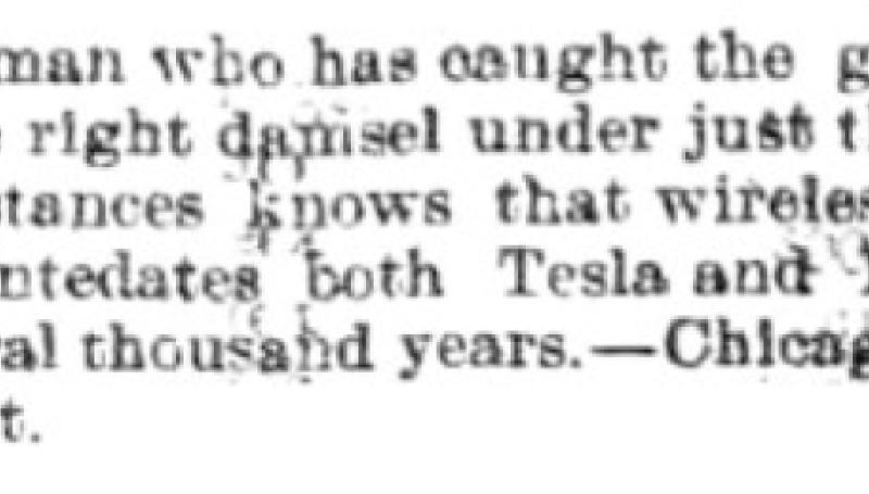 Preview of Wireless Telegraphy Antedates Both Tesla and Marconi article