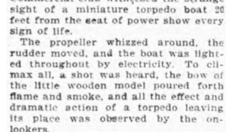 Preview of Tesla's Latest - He Demonstrates How a Torpedo Boat Can Be Blown to Destruction (reprint) article