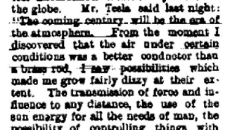 Preview of Tesla Sees Wonders article