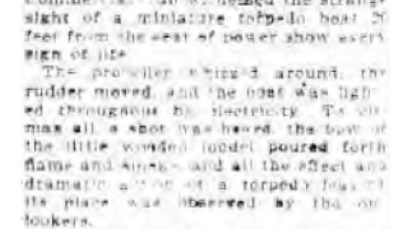 Preview of Tesla's Latest - He Demonstrates How a Torpedo Boat Can Be Blown to Destruction (reprint 4) article