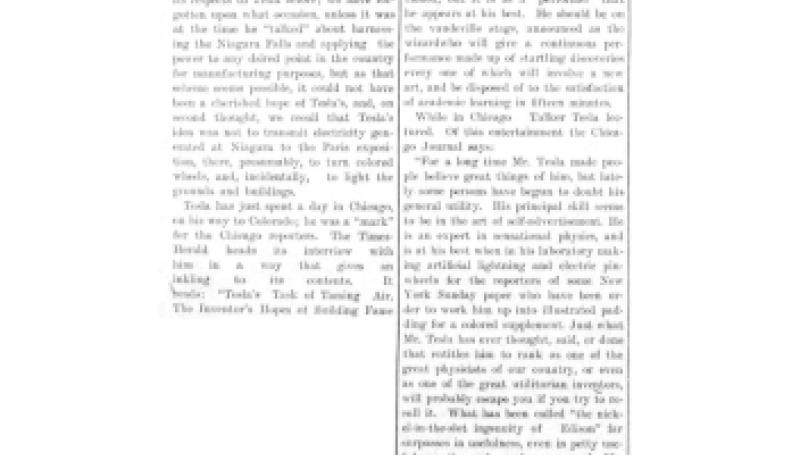 Preview of Tesla, The Visionary article