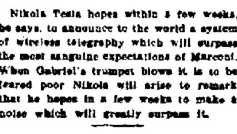 Preview of Mr. Tesla's Hopes article