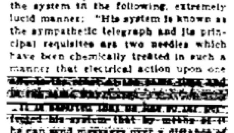 Preview of Sympathetic Telegraphy article