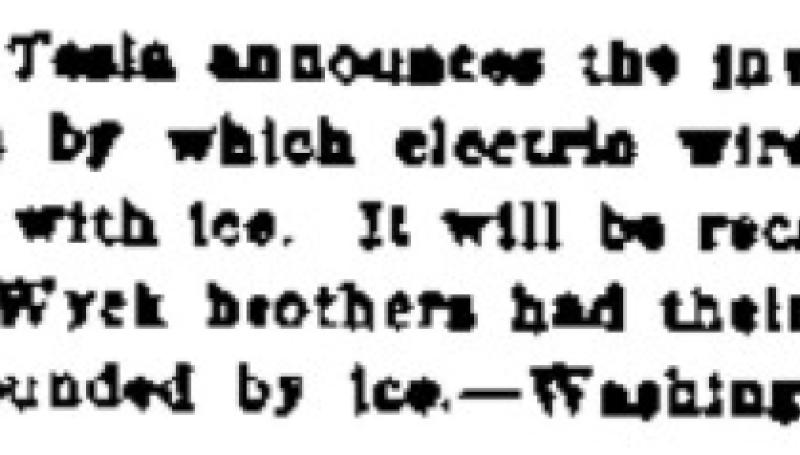 Preview of Electric Wires Isolated by Ice article