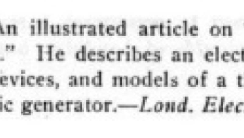 Preview of Announcement of "Some Novel Inventions of Nikola Tesla" article article