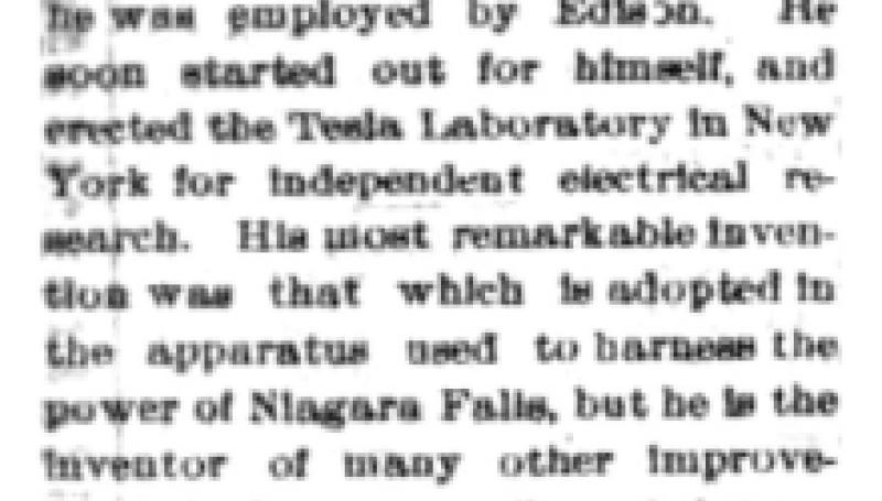 Preview of Nikola Tesla to Insulate Electric Wires in Ice article