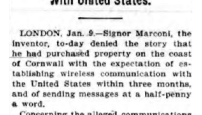 Preview of Marconi Denies Story article