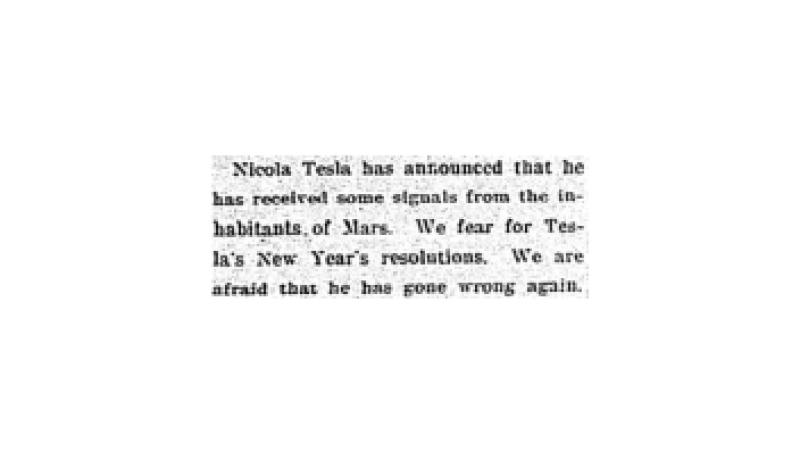 Preview of Tesla receives signals from Mars article