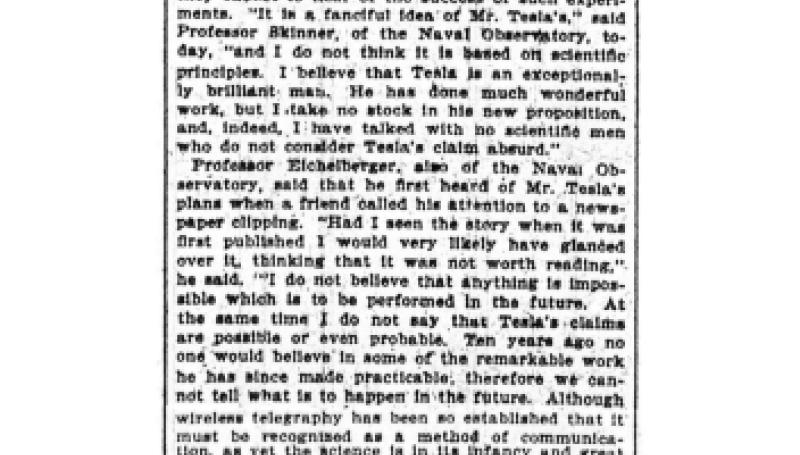 Preview of Martian Telegraphy Discredited article