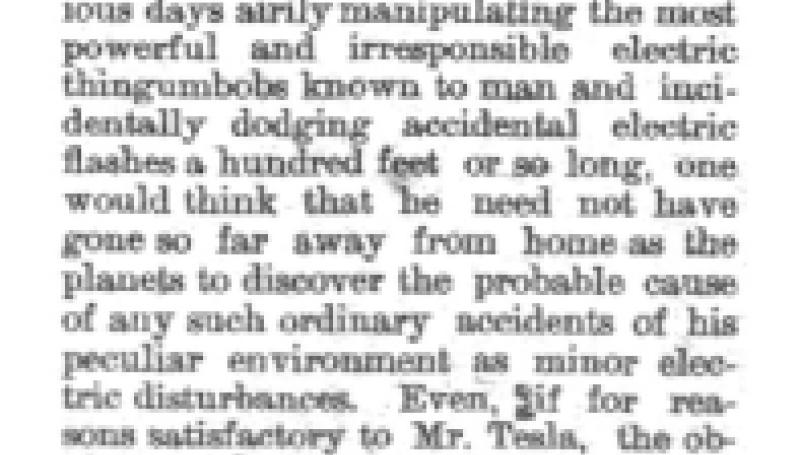 Preview of Nikola Tesla, Expert Electrician and Dreamer of Dreams article