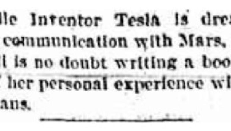 Preview of Inventor Tesla is Dreaming article