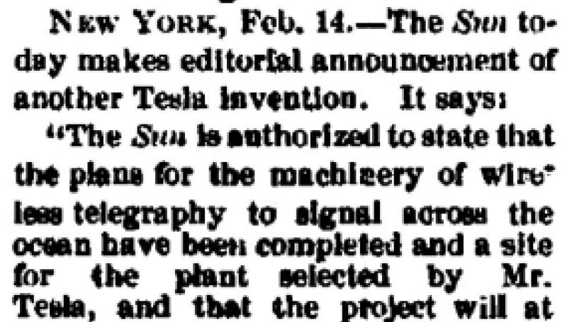 Preview of Tesla's Plans Laid article