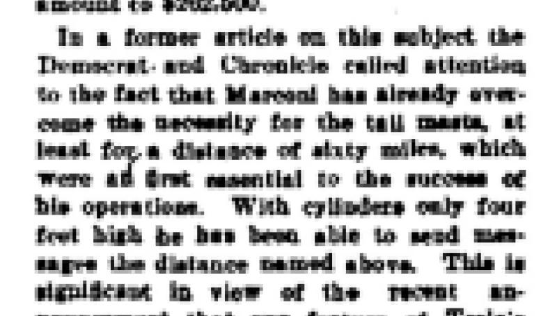 Preview of Marconi and Tesla article