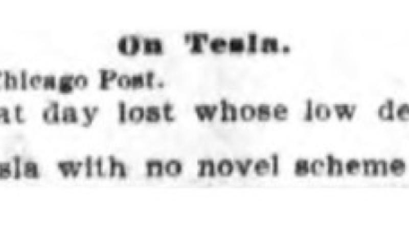Preview of On Tesla article