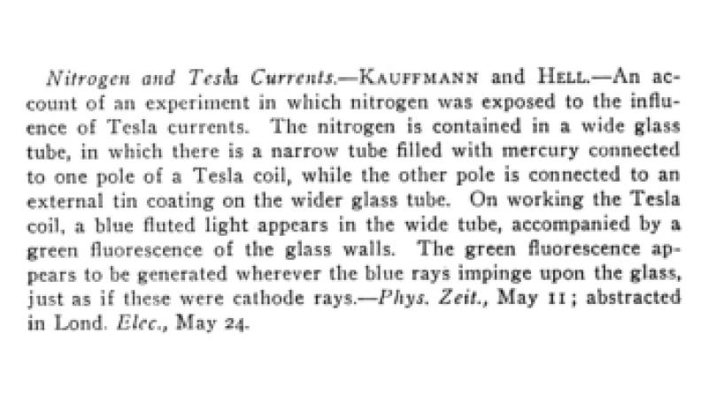 Preview of Nitrogen and Tesla Currents article
