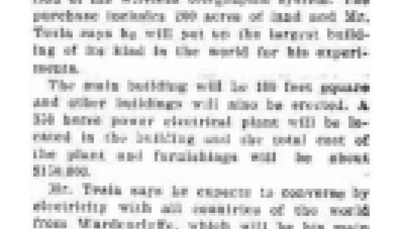 Preview of Tesla's Site Bought for a Central Station article