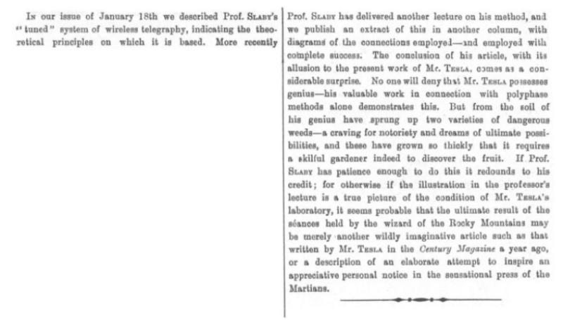 Preview of The Latest Progress in Spark Telegraphy - Editorial article