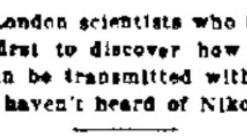 Preview of London Scientists Evidently Haven't Heard of Nikola Tesla article