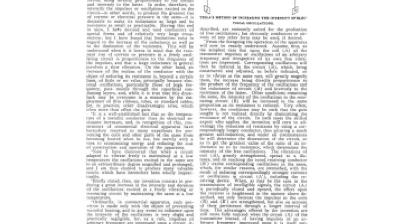 Preview of Tesla's Method of Increasing the Intensity of Electrical Oscillations article