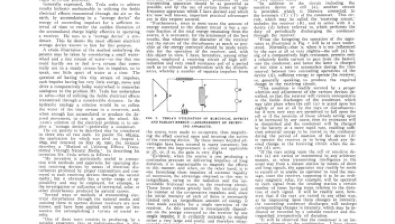 Preview of Tesla's Utilization of Electrical Effects and Radiant Energy article