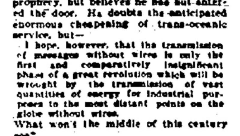 Preview of Nikola Tesla Backs Marconi? article