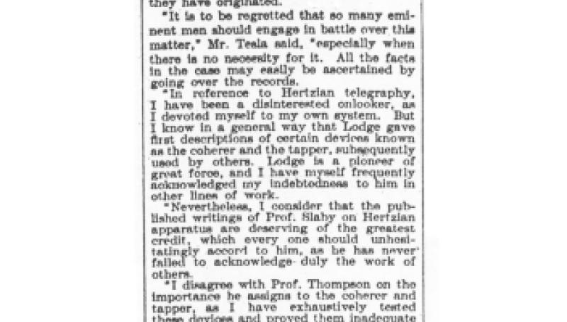 Preview of Tesla on Lodge's Priority article