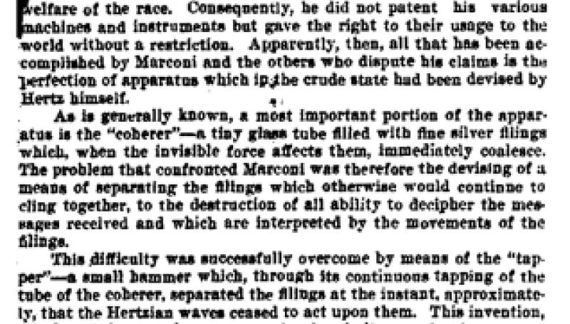 Preview of A Wireless Telegraphy War article