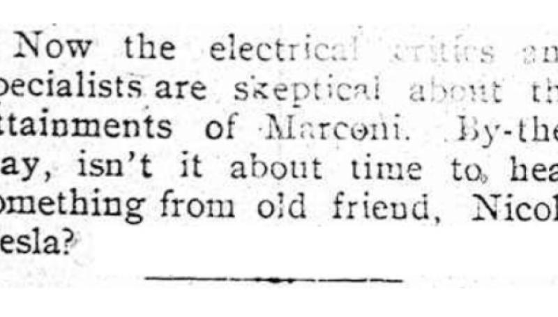 Preview of Electrical Critics and Specialists are Skeptical of Marconi article