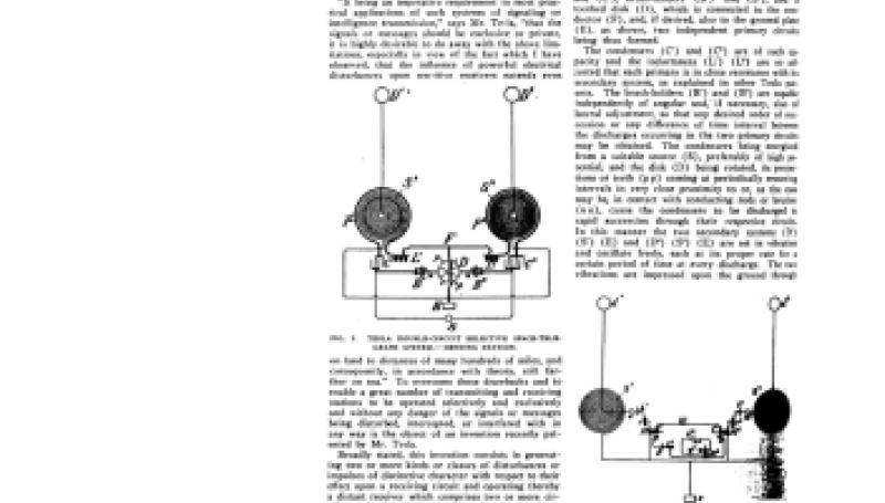 Preview of Tesla Double-Circuit Selective Space Telegraph System article