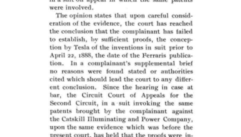 Preview of The Tesla Split-Phase Patents - Judge Colt's Decision article