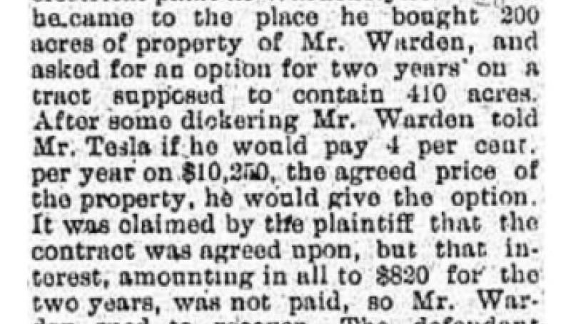 Preview of James S. Warden vs. Nikola Tesla article